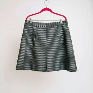 💙 Ann Taylor LOFT NWT Skirt Sz 10 • Blue Black Geometric • Lined ✨